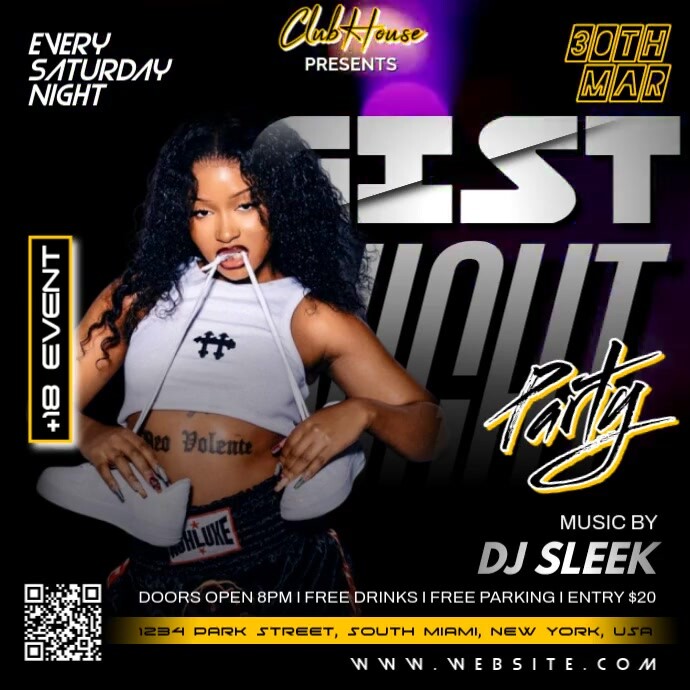GIST NIGHT PARTY FLYER TEMPLATE Instagram 帖子
