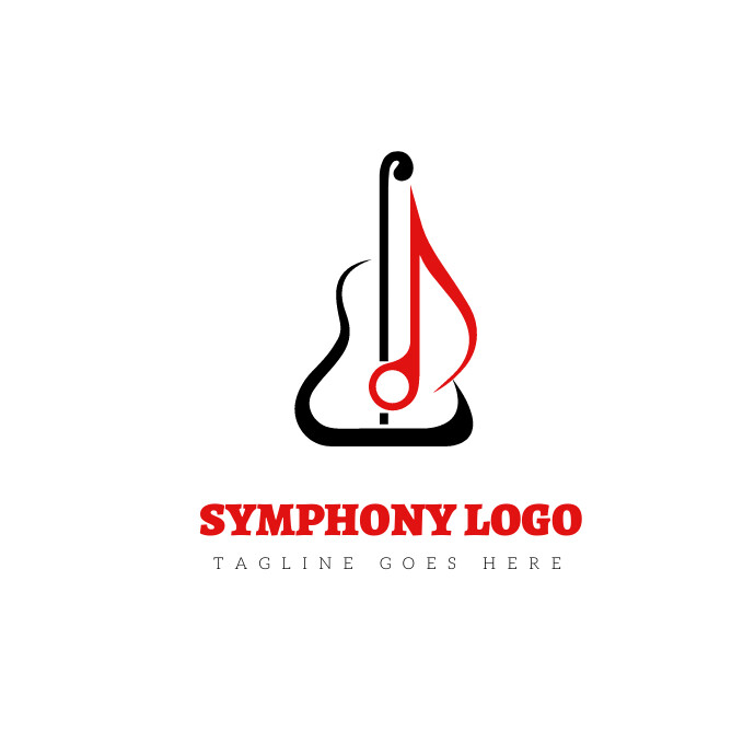 F Instrument Logo GITTAR MUSICAL SONG INSTRUMENT LOGO Template | PosterMyWall