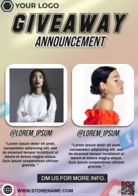 Give Away Card Templates A4