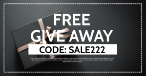 Black Free Giveaway Promotion Facebook Shared Image Template