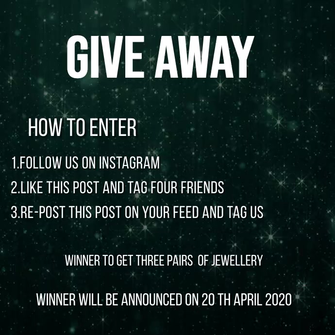 GIVE AWAY TEMPLATE | PosterMyWall