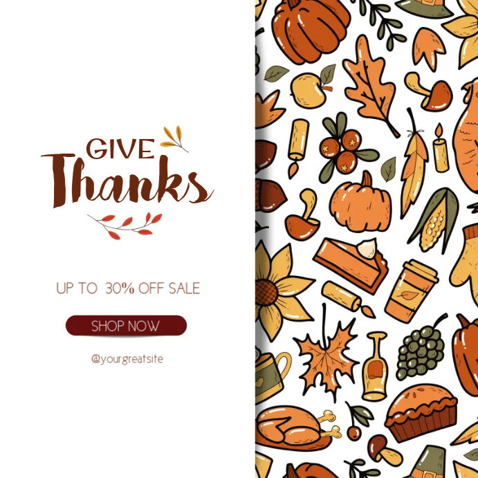 Give Thanks Template PosterMyWall Give Thanks Template PosterMyWall