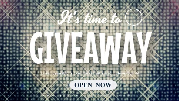 giveaway, announcement, event Miniatura di YouTube template