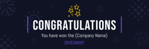 Giveaway Annoucement Email Header E-mail-overskrift template