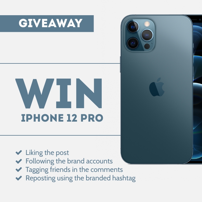 Giveaway announcement winner instagra Template | PosterMyWall