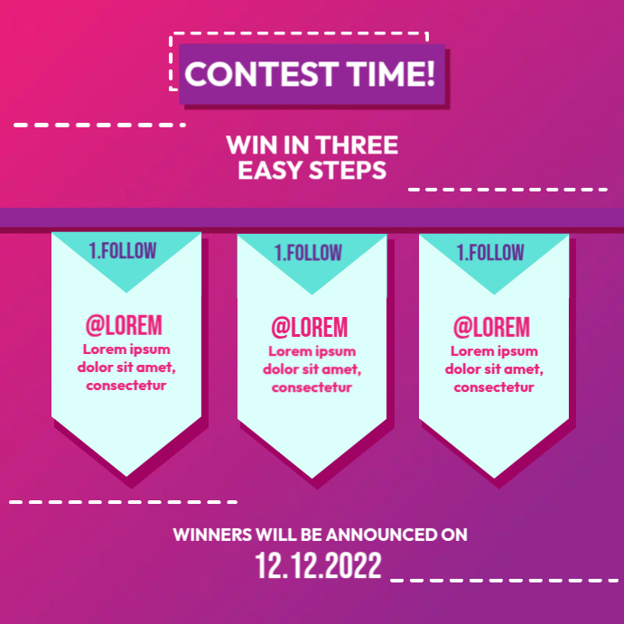 Pdf Contest Advertizing Copy of Giveaway Contest Ads Template | PosterMyWall