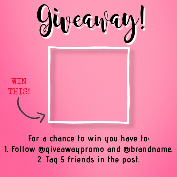 Giveaway Post Template