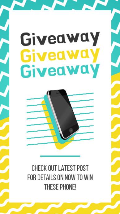 Sample Raffle Phone Android Giveaway Contest for Mobile Phone Template | PosterMyWall