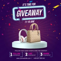 giveaway Publicación de Instagram template