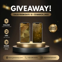 Giveaway Event Design Template Free Instagram-Beitrag