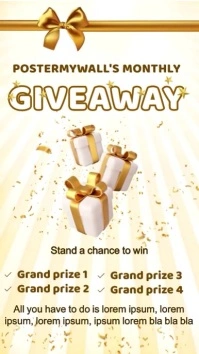 Giveaway flyer animation template 数字显示屏 (9:16)