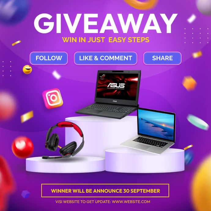 Giveaway Flyer Template PosterMyWall Giveaway Flyer Template PosterMyWall