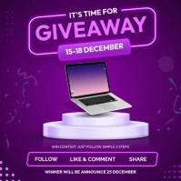 Giveaway Flyer instagram post Square (1:1) template