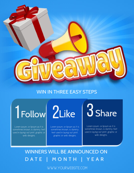 GIVEAWAY FLYER TEMPLATE ใบปลิว (US Letter)