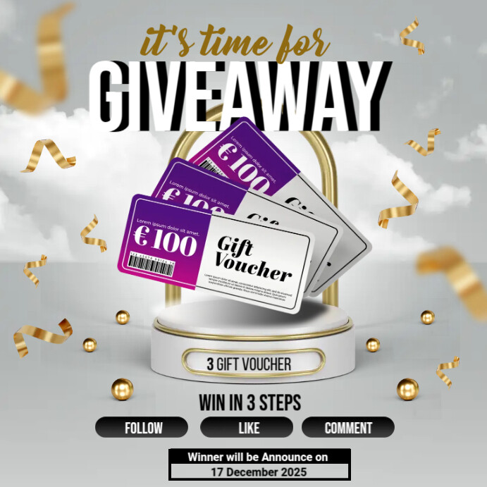 Giveaway Gift Voucher AD Template PosterMyWall giveaway-gift-voucher-ad-template-postermywall