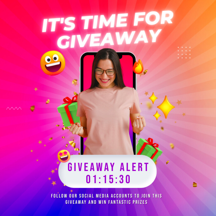 Giveaway IG Post Template | PosterMyWall