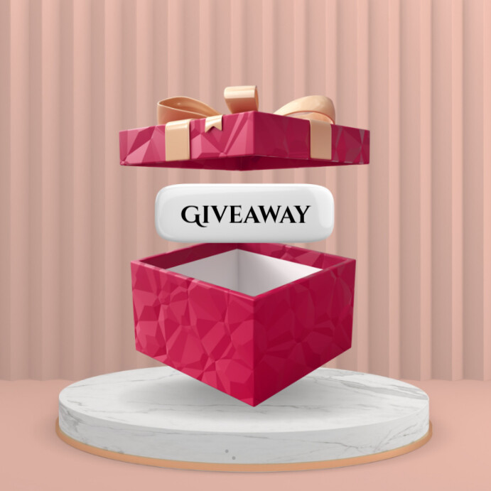 Giveaway  Instagram Giveaway  Gift Box template
