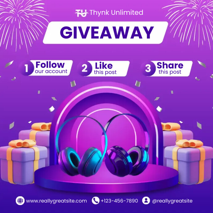 Giveaway Instagram Post Template | PosterMyWall