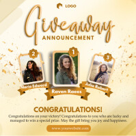 giveaway post template