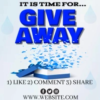 Giveaway rules design template flyer Square (1:1)