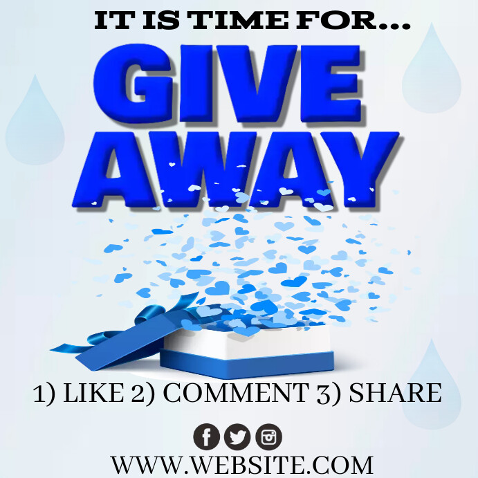 Giveaway rules design template flyer PosterMyWall