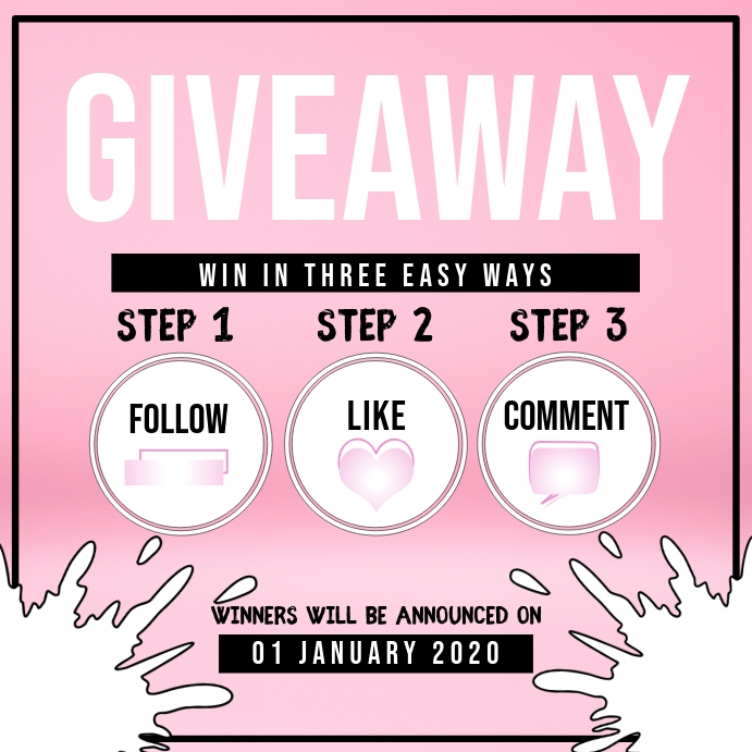 Giveaway Template Wpis na Instagrama