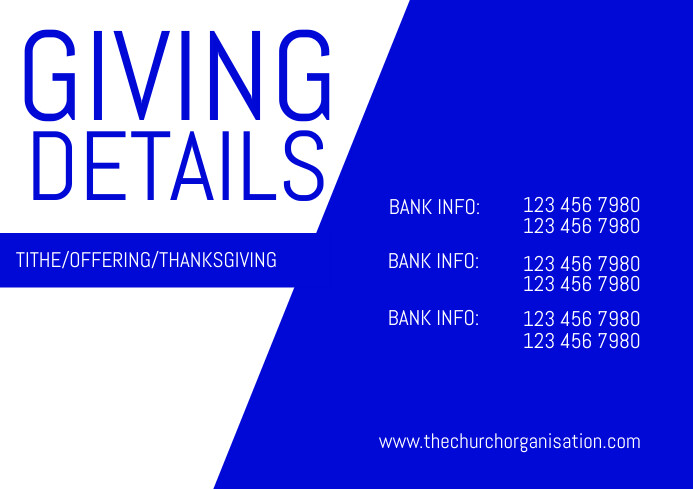 Copy of giving details tithe offering | PosterMyWall