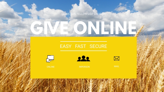 GIVING ONLINE Template PosterMyWall