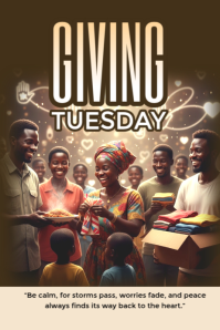 Giving Tuesday Poster template