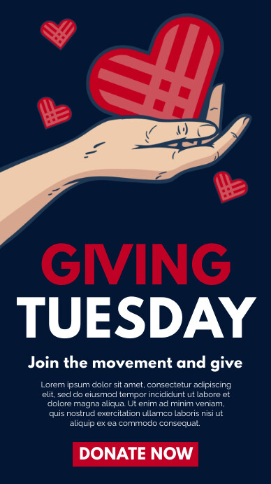 Giving Tuesday เรื่องราวบน Instagram template