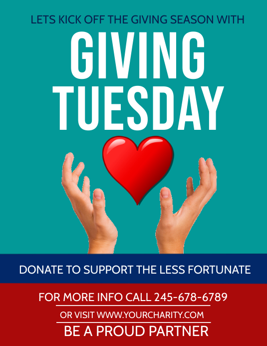 giving tuesday Volantino (US Letter) template