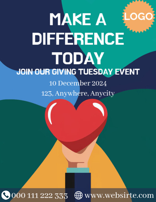 Giving Tuesday Fleyer Template | PosterMyWall