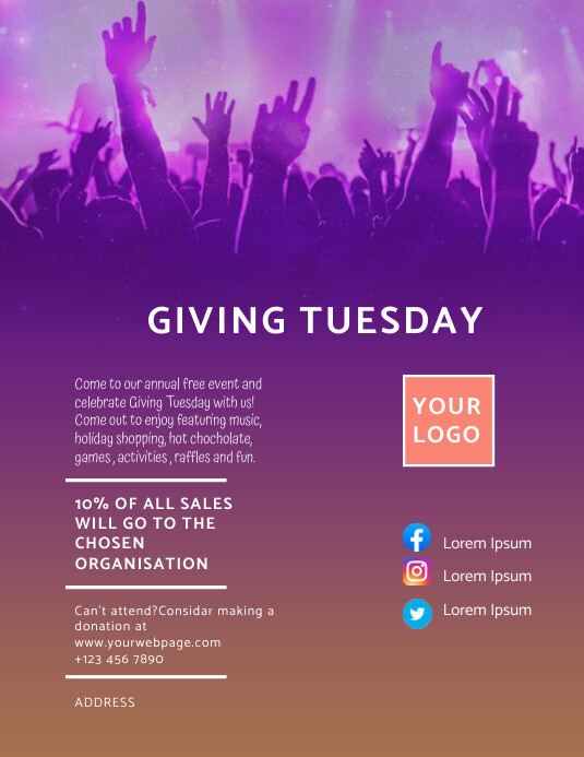 giving Tuesday FLYER DESIGN Template PosterMyWall