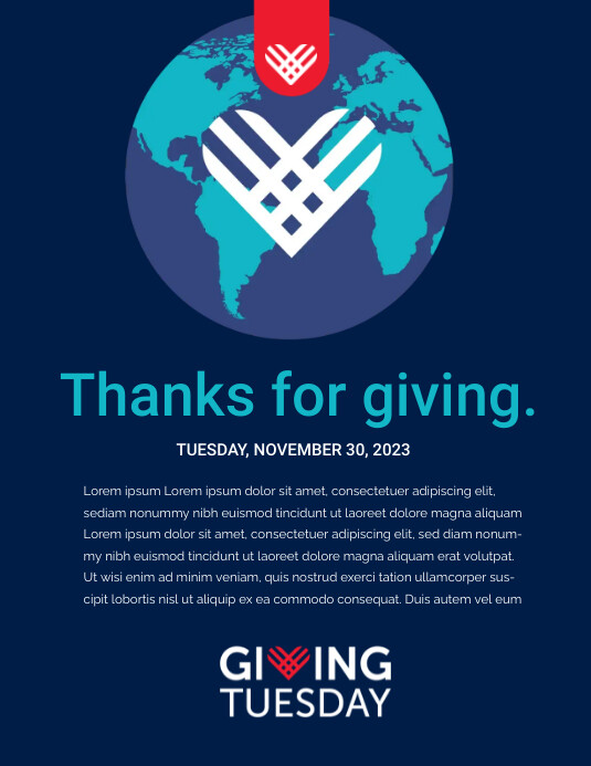 Giving Tuesday 2025 Flyer Free Download
