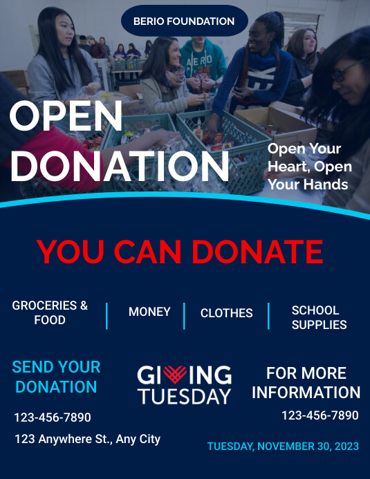 Giving Tuesday Flyer Template PosterMyWall