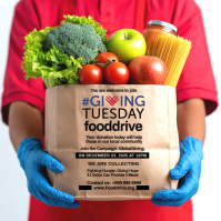 Brown Food Drive Campaign Publicação no Instagram Template