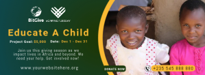 Green Charity Donation Campaign Facebook-coverfoto Template