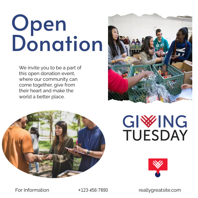 Giving Tuesday Instagram Poster Template PosterMyWall