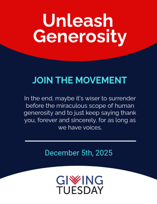 Giving Tuesday Poster Pamflet (VSA Brief) template