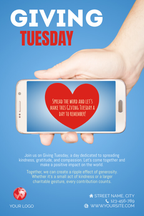 Giving Tuesday Poster Template Design | PosterMyWall