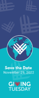 Turquoise Giving Tuesday Banner avvolgibile 2' × 5' Template