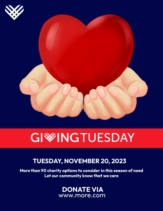 Giving Tuesday Social Media Flyer Template PosterMyWall