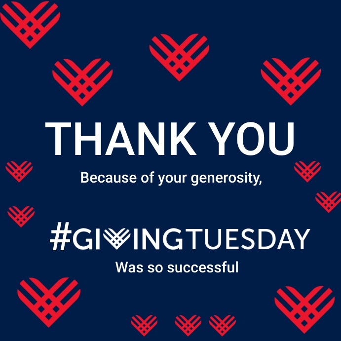 Giving Tuesday Thank You Poster Template PosterMyWall