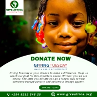 GivingTuesday Fundraising Flyer Template Square (1:1)