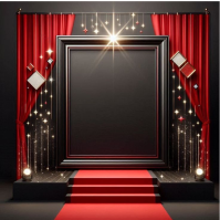 Glamorous Red Carpet Awards Stage Backdrop Instagram Post template