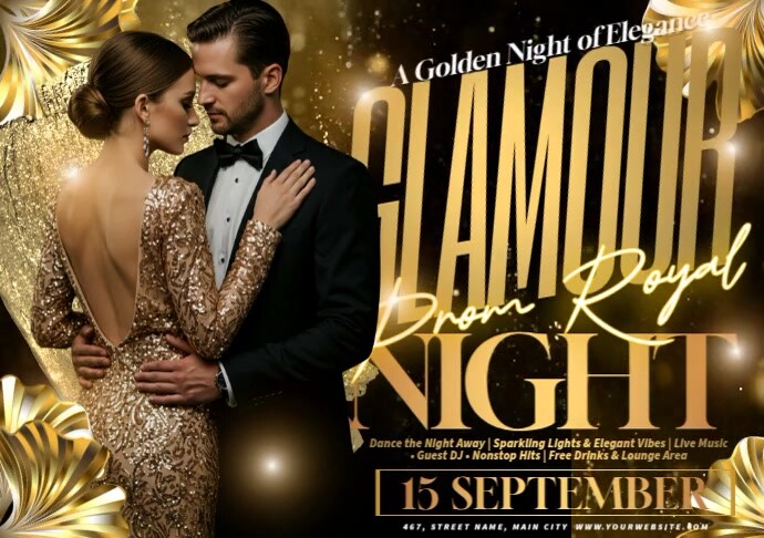 Prom Date Design GLAMOUR ROYAL PROM NIGHT Template | PosterMyWall