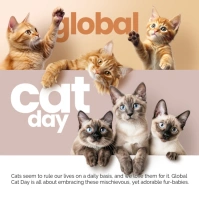 Global Cat Day Post Instagram template