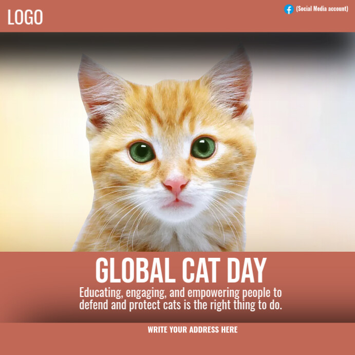 Global Cat Day Template PosterMyWall