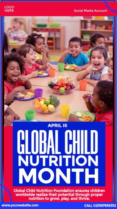 Global Child Nutrition Month Ad Template | PosterMyWall