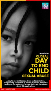Global Day to End Child Sexual Abuse Ad Instagram Story template